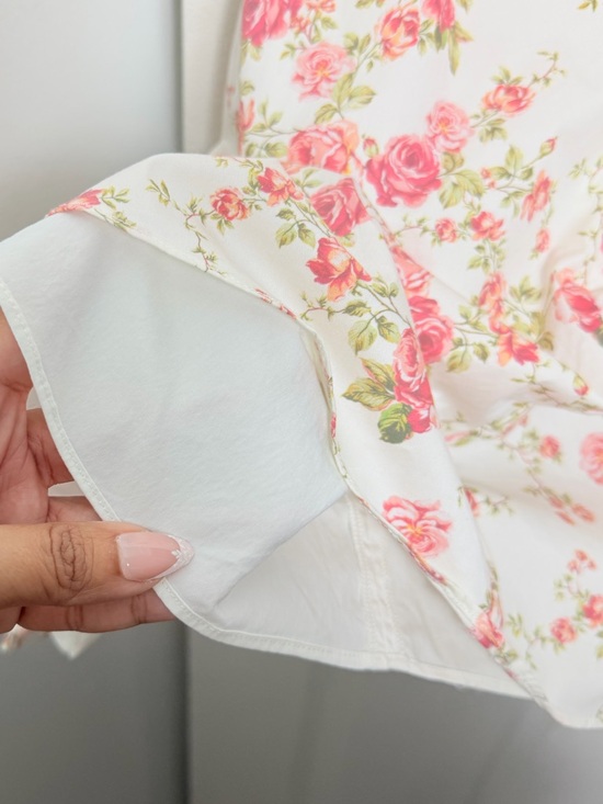 House of Cb JASMINE Rose Print Draped Corset Dress - Picture 10 of 13